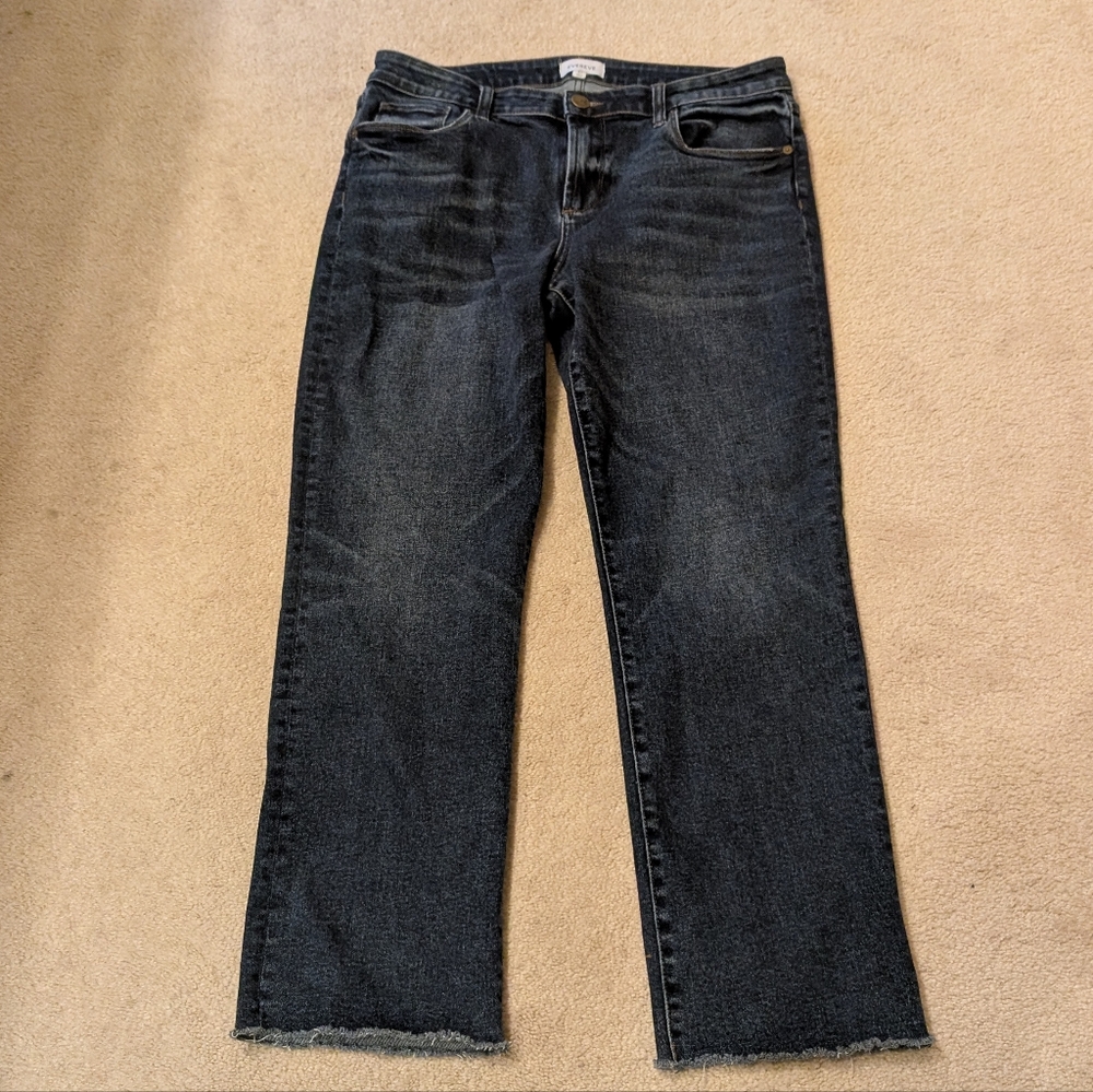 Evereve Straight Leg Jeans Raw Hem